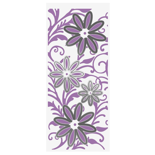 Cut and Embossing Folder Flourishing Flowers by Gemini GEMCEF8.5